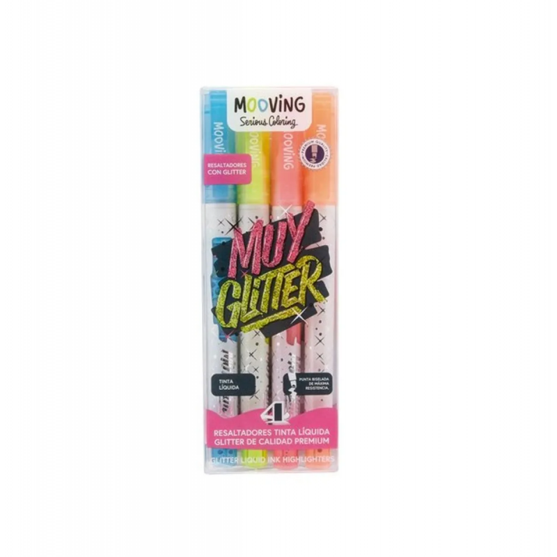 SET RESALTADORES MOOVING 3051604 X4COL. GLITTER SET RESALTADORES MOOVING 3051604 X4COL. GLITTER