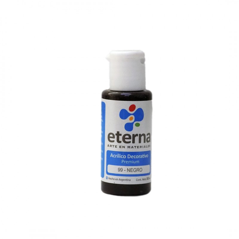 ACRILICO DECORATIVO ETERNA X50ML. NEGRO ACRILICO DECORATIVO ETERNA X50ML. NEGRO